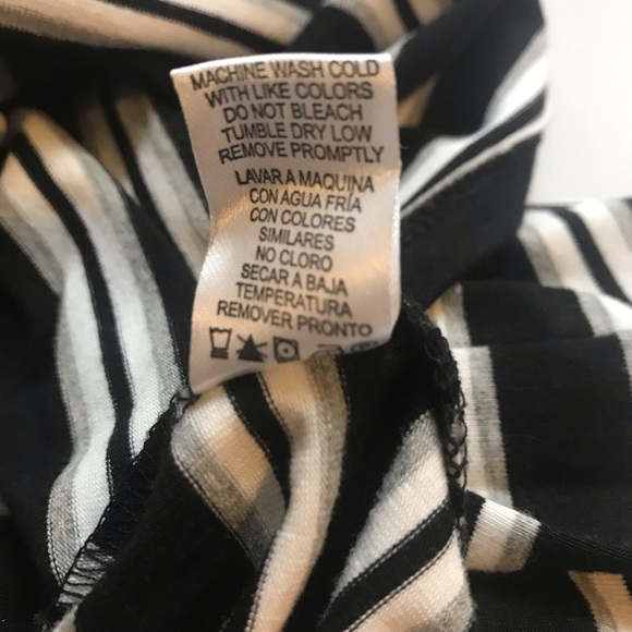 COPY - Heart & Hips Black White Striped MIDI Bodycon Dress Large - Picture 6 of 6